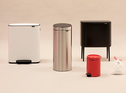Waste bins and bins for the kitchen.