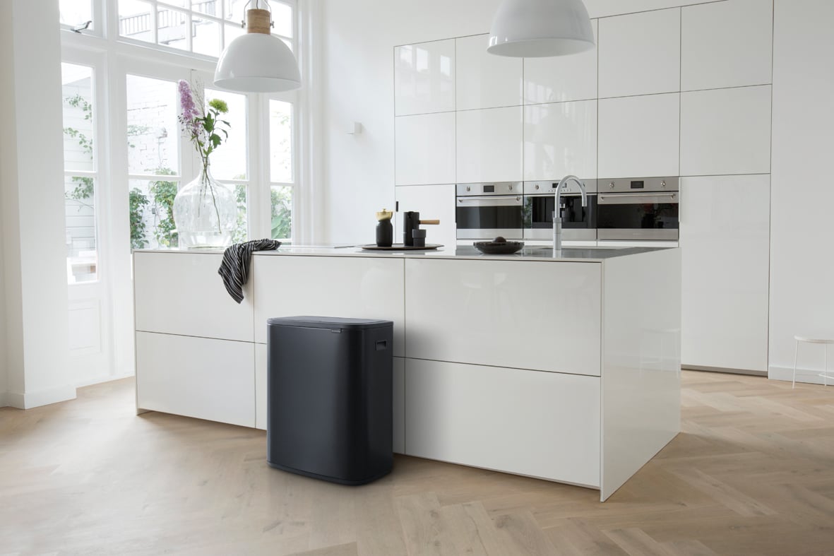Bo Touch Bin, met 2 binnenemmers, 11 23 liter - Matt Black Bo Touch Bin, met 2 binnenemmers, 11 23 liter - Matt Black