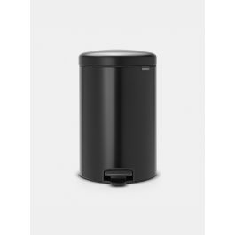 NewIcon Step on Trash Can 5.3 gallon (20 liter) - Matte Black