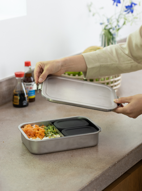 Make & Take Bento Box Stainless Steel - Matt Steel