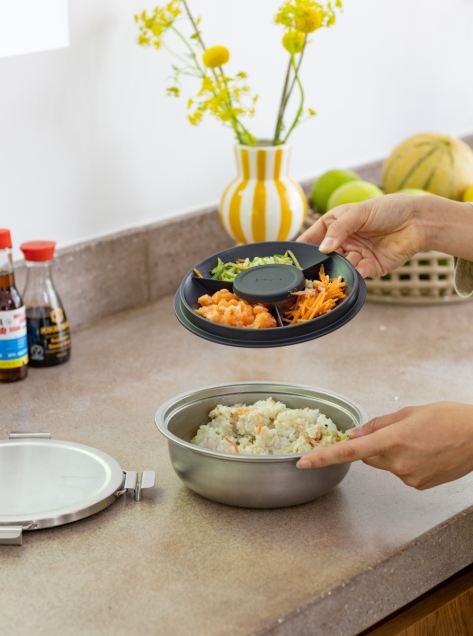 Make & Take Lunch Bowl 1.3 Litre, Stainless Steel - Matt Steel