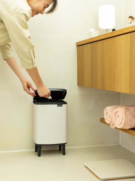 Bo Waste Bin Hi 7L - Soft Beige