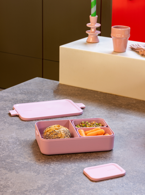 Make & Take Lunch Box Bento Large, Plastic - Lilac Pink