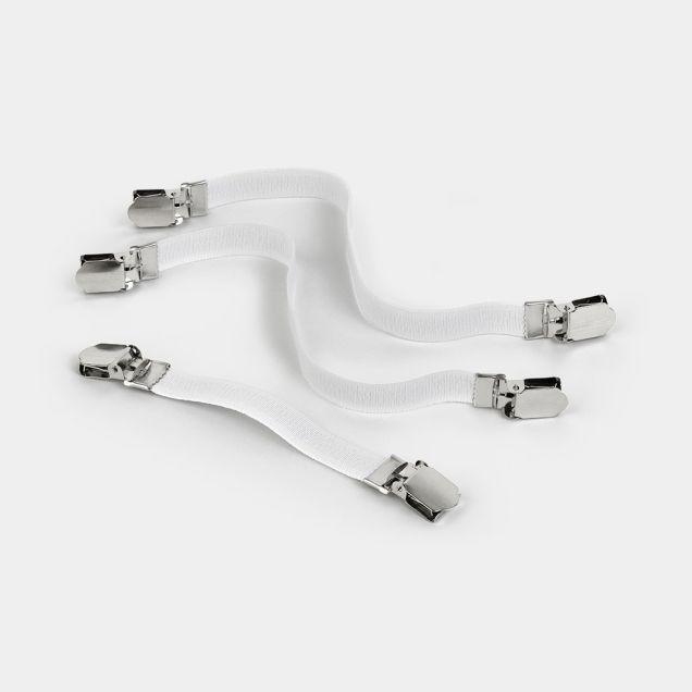 Ironing Cover Fasteners Set of 3 - White