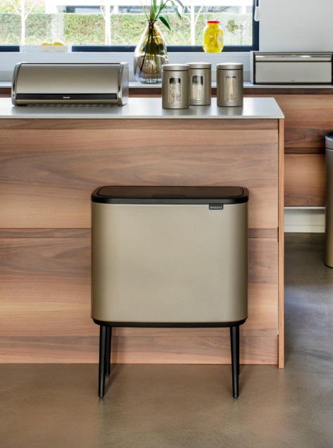 Bo Touch Trash Can 3 x 3 gallon (3x11L) - Metallic Gold