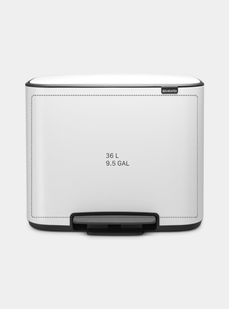 Bo Pedal Bin 36 litre - White