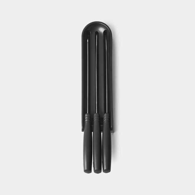 Drawer Knife Block plus Knives TASTY+ - Dark Grey