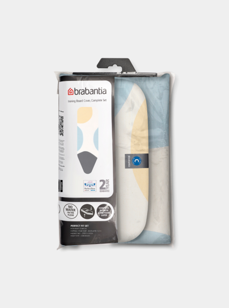 Copriasse da Stiro C 124 x 45 cm, Set Completo - Spring Bubbles, Cotone equosolidale