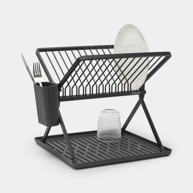 Foldable Dish Drying Rack SinkSide, Small - Dark Gray