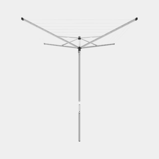 Séchoir Topspinner 40 mètres, avec Ancre métal, Ø 45 mm, SplitPole - Metallic Grey
