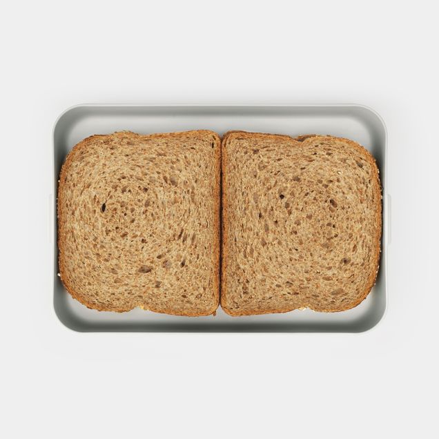 Make & Take Lunchbox Plat, kunststof - Light Grey