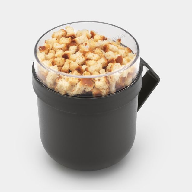 Taza para sopa Make & Take 0,6L, plástico - Dark Grey