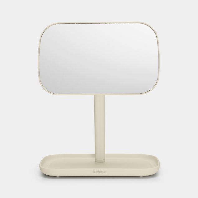 Mirror with Storage Tray Soft Beige