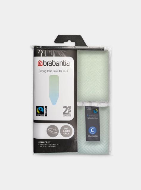 Funda para mesa de planchar C 124 x 45 cm, set completo - Soothing Sea, Algodón Fairtrade