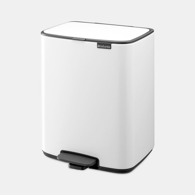 Bo Pedal Bin 3.2 gallon, (12 liter) - White