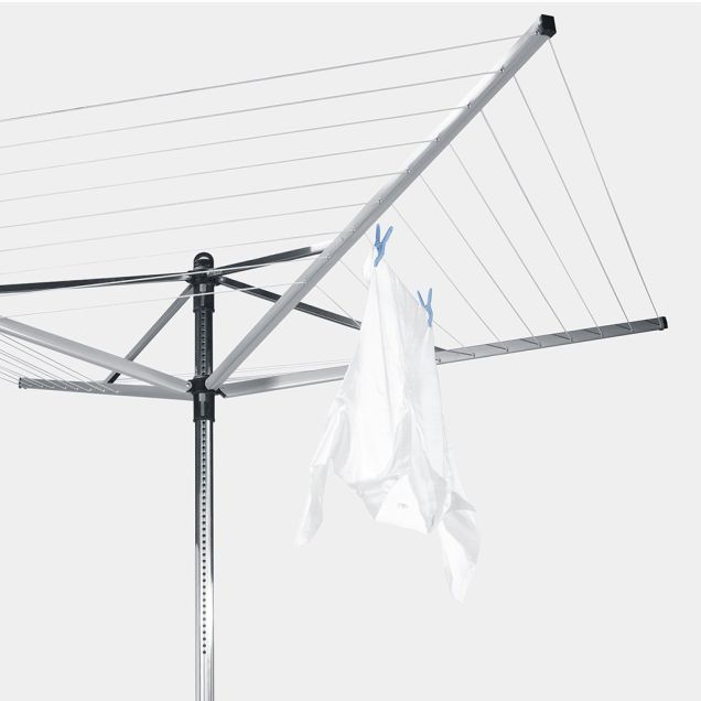 Rotary Dryer Lift-O-Matic 50 metre, with Ground Spike, Ø 45 mm - Metallic Grey