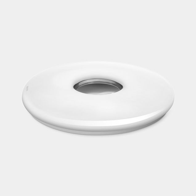 Laundry Trash Can Lid, 10.9 gallon (50L) Ø15 in (38.3 cm) - Brilliant Steel