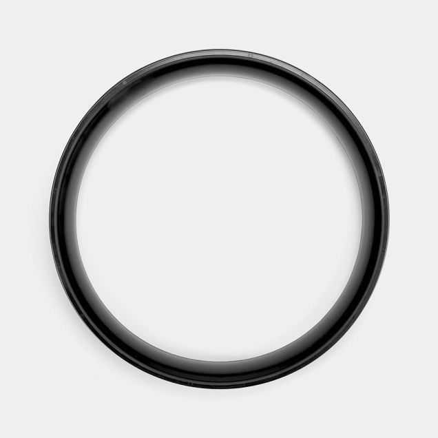 Plastic Top Ring for Body Trash Can 13.2 gallon (50 liter), Ø 15.7 in (40 cm) - Black