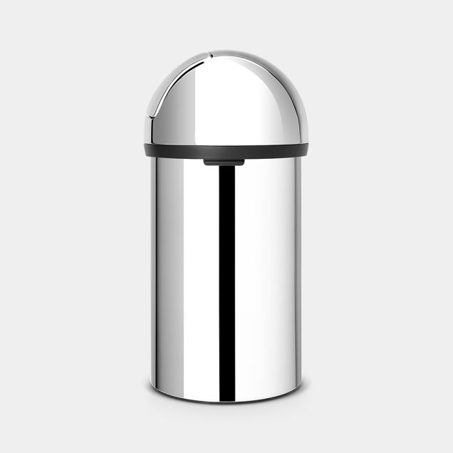 Push Bin 60 litre - Brilliant Steel