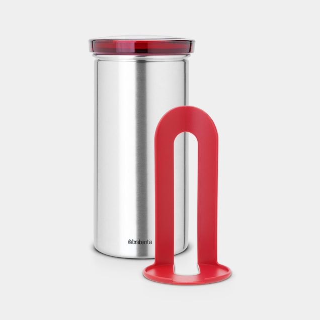 Coffee Pad Canister 18-pcs Capacity - Matt Steel Fingerprint Proof