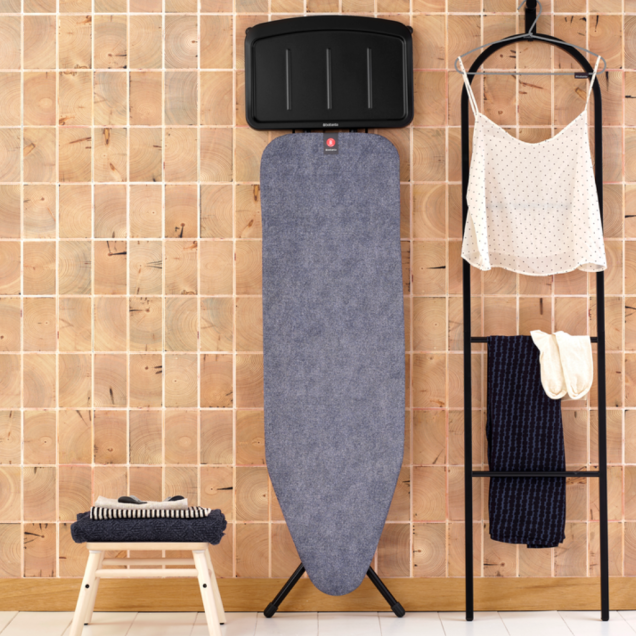 Ironing Board B 124 x 38 cm, for Steam Generator - Denim Blue, Fairtrade cotton