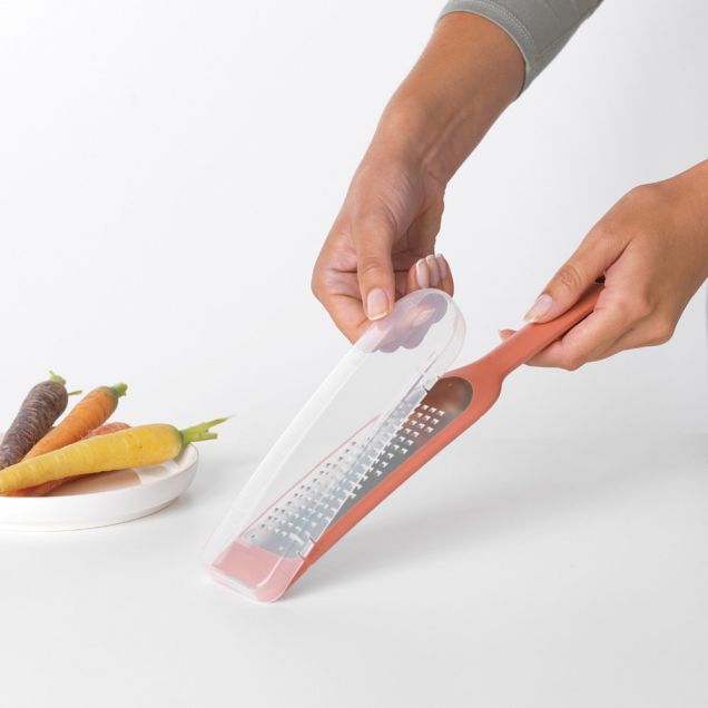 Grove Rasp Met deksel, TASTY+ - Terracotta Pink