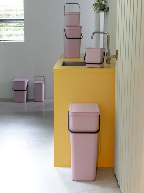 Sort & Go Abfallbehälter 40 Liter - Lilac Pink