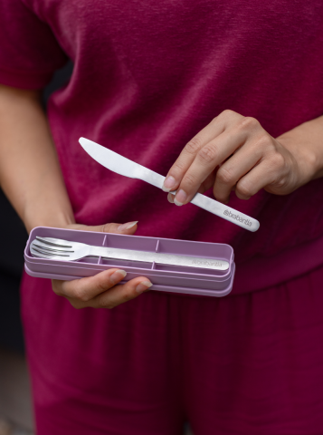 Make & Take Bestekset 3-delig (mes, vork en lepel) - Lilac Pink