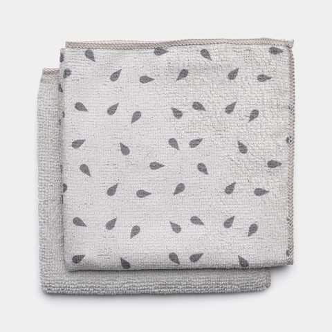 Microfiber Dish Cloths Set of 2 - Light Gray