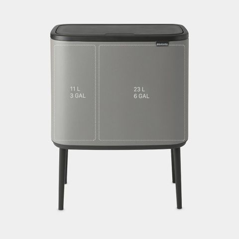 Bo Touch Bin 11 + 23 litres - Mineral Concrete Grey