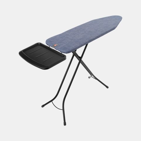 Table à repasser taille B 124 x 38 cm, pour centrale vapeur - Denim Blue, Coton équitable