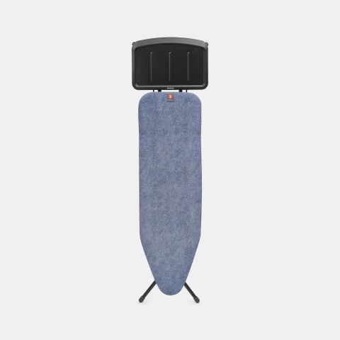 Table à repasser taille B 124 x 38 cm, pour centrale vapeur - Denim Blue, Coton équitable