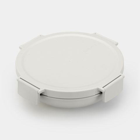 Make & Take Boîte à Repas Ronde 1L, Plastique - Light Grey