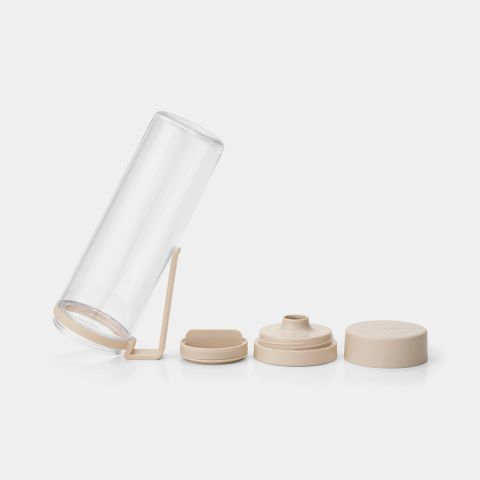 Make & Take Water Bottle With Strainer, 0.5L - Soft Beige