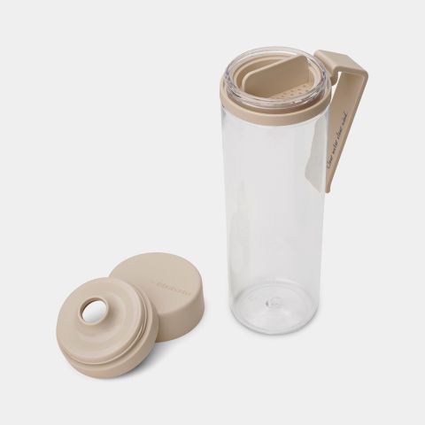 Make & Take Water Bottle With Strainer, 0.5L - Soft Beige