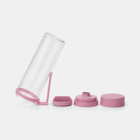 Make & Take Water Bottle With Strainer, 0.5L - Lilac Pink