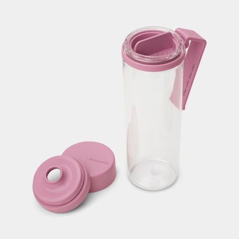Make & Take Water Bottle With Strainer, 0.5L - Lilac Pink