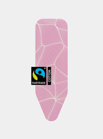 Ironing Board Cover B 49 x 15 in (124 x 38 cm), Complete Set - Lilac Waves, Fairtrade cotton