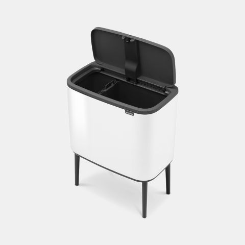 Bo Touch Bin 11 + 23 litres - White
