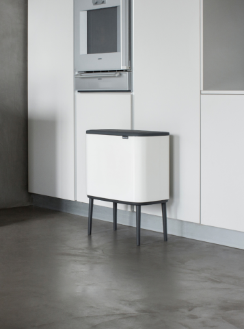 Bo Touch Bin 11 + 23 litres - White
