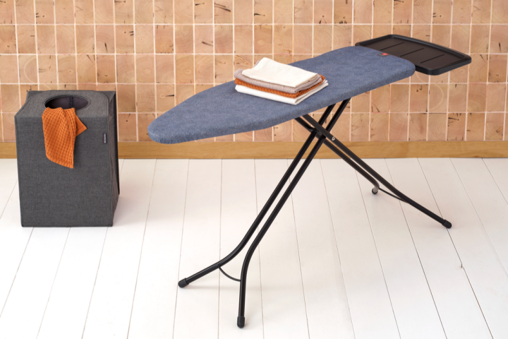 Table à repasser taille B 124 x 38 cm, pour centrale vapeur - Denim Blue, Coton équitable