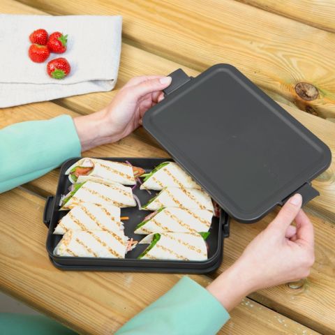 Make & Take Lunchbox Flach, Kunststoff - Dark Grey