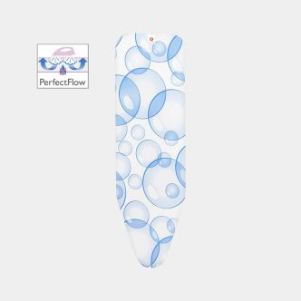 Strijkplankhoes B 124 x 38 cm, complete set - Bubbles, Fairtrade katoen