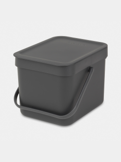 Sort & Go Waste Bin 6 litre - Grey