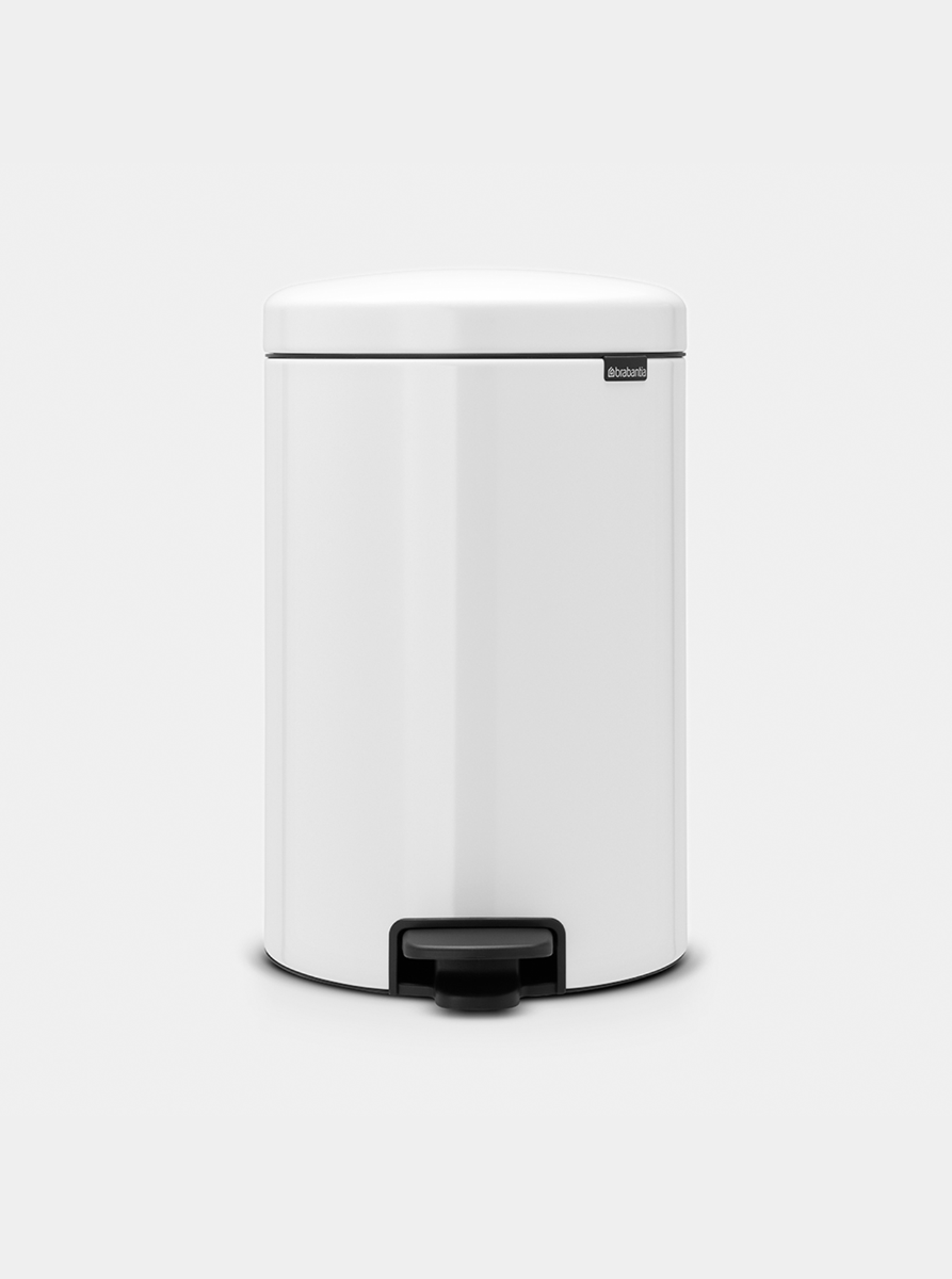 Treteimer newIcon 20 Liter, mit Zinkeinsatz - White