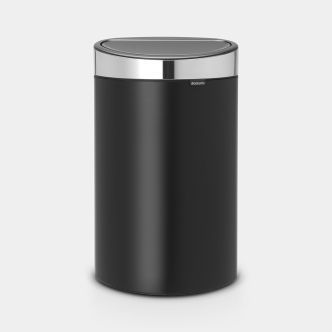 Touch Bin New 40 litre - Matt Black