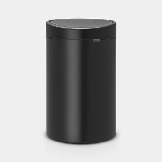 Touch Bin New 40 litre - Matt Black