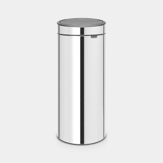Touch Bin New 30 litre - Brilliant Steel
