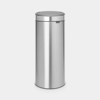 Touch Bin New 30 litre - Matt Steel Fingerprint Proof