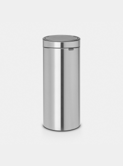 Touch Bin New 30 litres - Matt Steel Fingerprint Proof